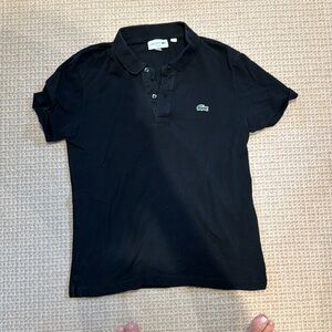 Men’s black Lacoste polo